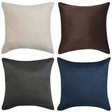4 pcs Cushion Covers Pillow Cases Polyester Faux Suede 3 Sizes 4 Colours vidaXL