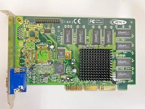 VINTAGE RARE AZTECH TNT2 16 MB AGP VIDEO CARD WITH MANUAL & CD MXB50 - Picture 1 of 5