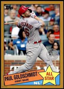 Paul Goldschmidt 2020 Topps 1985 35th Anniversary All-Stars 5x7 Gold #85AS-36 /1