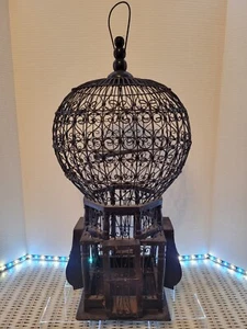 Vintage viktorianischer Vogelkäfig Ballonstil 12""x24"" richtige Patina Ende 50er-60er Jahre. - Bild 1 von 21