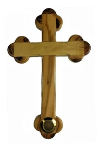 Cruz de Pared con Tierra Santa hecha de Madera de Olivo; 9 de Alto y 5,5 de Ancho - Imagen 1 de 3