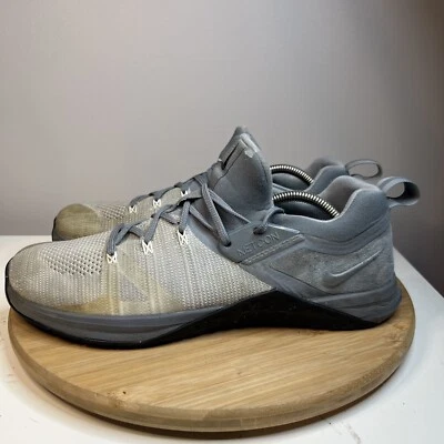 Nike Metcon Flyknit 3 Hombres Talla 12 Zapatos Gris Crossfit Tenis Gimnasio AQ8022-002 Foto 1 de 4