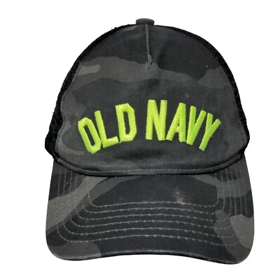 Antiguo sombrero de camionero azul marino con espalda de malla a presión camuflaje talla única bordado Foto 1 de 4