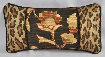 全新 有线 Ralph Lauren Harriman Beekham & Venetian 豹纹面料 定制枕头 — 第 1/2 张图片