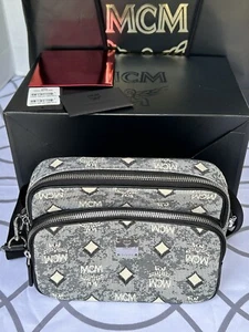 AUTENTICA MCM Klassik Vintage Jacquard Monogram Borsa Messenger a tracolla Designer - Foto 1 di 13
