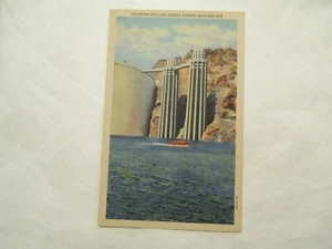 Nevada Postcard Upstream Face Intake Towers Hoover Boulder Dam NV Arizona AZ - Picture 1 of 2
