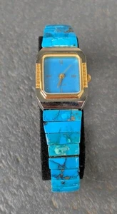 'Marilyn' Turquoise Watch Jewelry Kingdom Stretch Band **NOT WORKING*" - Picture 1 of 5
