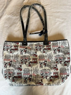 Mickey And Minnie Mouse Downtown Grande Comprador Por Dooney And Bourke-Rojo, ¡Nuevo! Foto 1 de 4