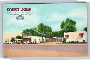 Albuquerque NM-New Mexico, Court John Antique Vintage Souvenir Postcard - Picture 1 of 2