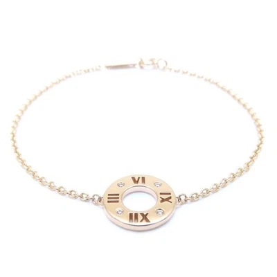 TIFFANY&Co. Atlas circle 18K Rose Gold bracelet 4 Diamonds /294608 - Image 1 of 4