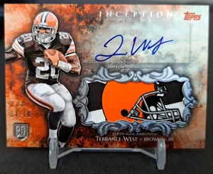 Parche con logotipo de guante Topps Inception Terrance West 2014 automático RC RPA #/10 SSP Browns - Imagen 1 de 3