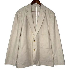 NWT VINEYARD VINES Sports Coat M (40R) Stone Cotton Linen Canvas Blazer $198 New - Picture 1 of 6