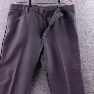 Vintage Wrangler 82GY Mens 38x30 Gray Polyester Casual Dress Pants Workwear - Picture 1 of 8