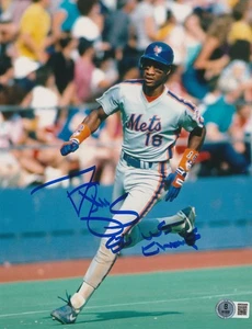 DARRYL STRAWBERRY NEW YORK METS 86 WS CHAMPS BECKETT AUTHENTICATED SIGNED 8x10 - Picture 1 of 1