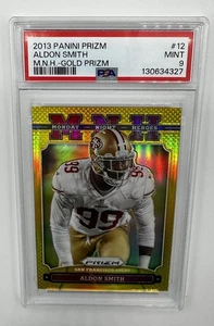 2013 Panini Prizm Monday Night Heroes #12 Aldon Smith Gold /10 PSA 9 49ERS - Bild 1 von 2