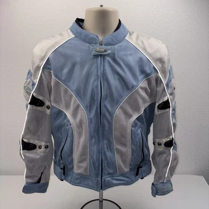 Cortech LRX Air Women's Sz XS Women’s 6-8 Motorcycle Jacket Light Blue And White - Picture 1 of 13