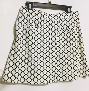 Fairway & Greene Damen Golf Skort Polo schwarz weiß geometrisches Design Größe 8 neu - Bild 1 von 4