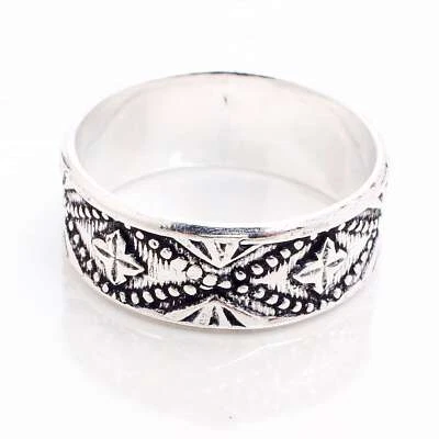 Argento 925 Placcato Fatto A Mano Gioielli Per Lei Anello Misura 10 R-14213 - Immagine 1 di 3