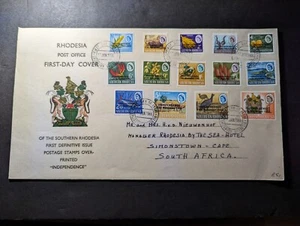 1966 Southern Rhodesia Souvenir First Day Cover FDC Salisbury to South Africa - Picture 1 of 2