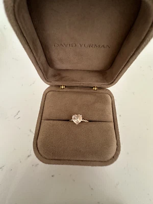 Anillo Corazón David Yurman Chatelaine Oro Rosa 18K con Morganita, 7mm Foto 1 de 4