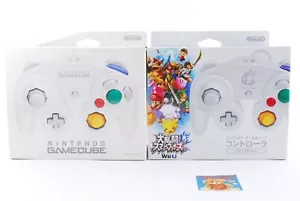 Lot 2 Nintendo GameCube Controller White Super Smash Bros. White w/Box GC Japan - Picture 1 of 24
