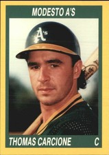 1990 Modesto A's Cal League Cards #167 Thomas Carcione