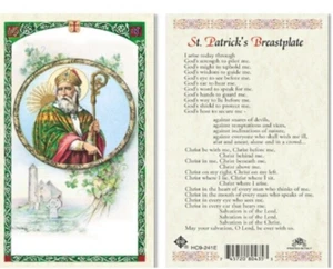 PECTORAL DE SAN PATRICIO. TARJETA SAGRADA LAMINADA 5 POR PEDIDO. - Imagen 1 de 1