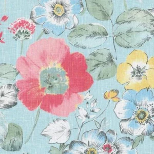 Textiles français 100% Leinen Stoff | Die prachtvollen Blumen - Blumen Stoff - Picture 1 of 8