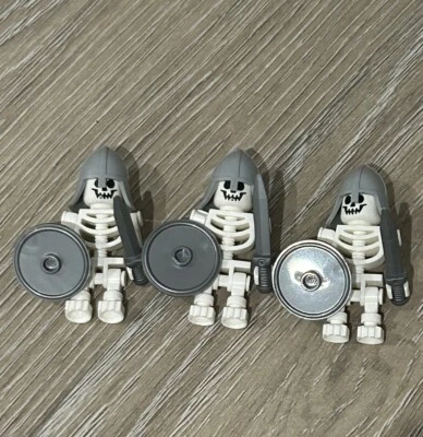 3 X Lego Skeleton Knights/Soldiers Minifigures Brand New Castle Fantasy (M3)