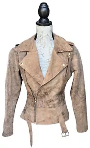 Neu ohne Etikett Echtleder Used Leder Motorradjacke Gr. S - Bild 1 von 9