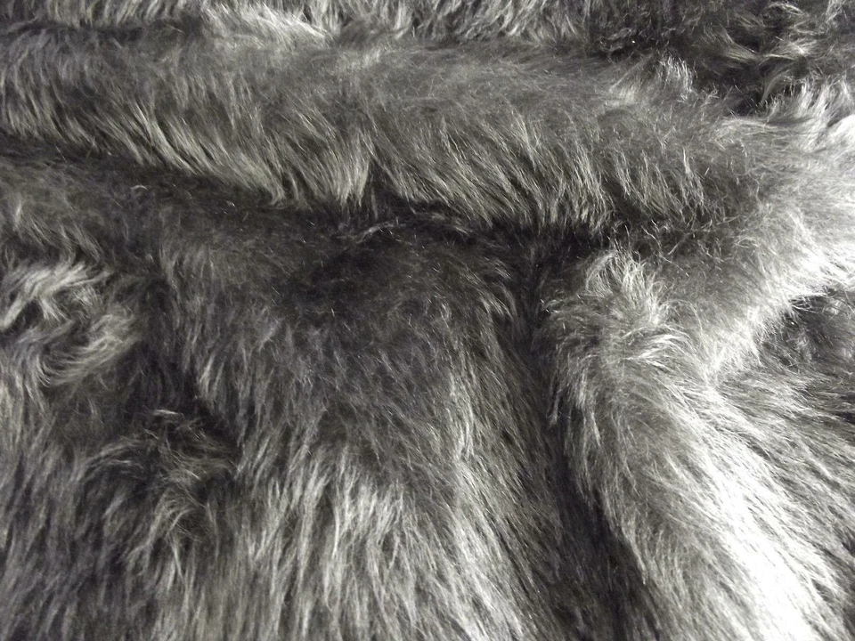 Plain Fun Faux Fur Fabric Material - DARK GREY - Image 1 of 1