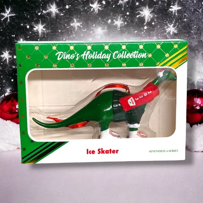 Sinclair Gas & Oil Christmas Ornament Holiday Dino Ice Skater 7th In Series 2023 - Image 1 of 4