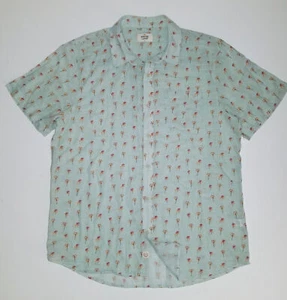 Camisa con botones CAPA MARINA Resort Palmera ss Tejido Algodón Tropical NUEVA M/L - Imagen 1 de 6