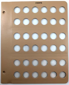 Dansco Blank Cents Supreme Album Page Holds 36 19mm Coins Lincoln Penny - Picture 1 of 1
