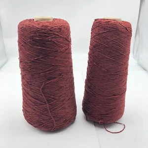 rayon chenille yarn poinsettia 2 cones one partial - Picture 1 of 10