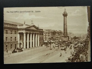 Irland DUBLIN The G.P.O. Postkarte O'Connell Street & Nelsons Pillar um 1930 - Bild 1 von 2