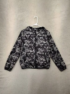 Everlast Women Sweatshirt Small Gray Printed 100% Polyester Hooded Full Zip - Picture 1 of 17