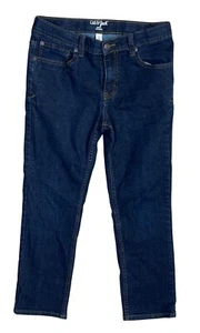 Cat & Jack Boy's Jeans Skinny Dark Wash Size 12 Husky Adjustable Waist - Picture 1 of 5