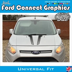Ford Transit Connect Compatible Bonnet Stripes Graphics Decals ST 025 - Picture 1 of 4