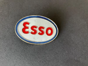 Esso Gasoline Oil Enamel Pin Emblem Badge 2.3" Vintage 1950's 1960's - Picture 1 of 13