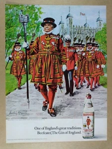 1972 Beefeater Gin Yeomen of the Guard Marching color art vintage print Ad - Picture 1 of 1