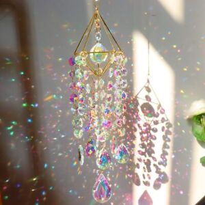 2023 Artificial crystal wind chime suspended window glass crystal decoration