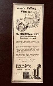 Teléfono Stromberg Carlson 1921 publicidad palo impresión antigua anuncio - Imagen 1 de 1