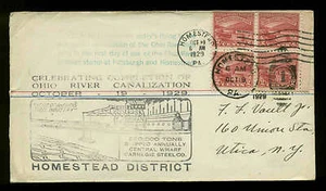 #681 BLOCK of 4 OHIO RIVER   FDC-HOMESTEAD, PA--PLANTY 681-2 & 681-3 CACHETS - Picture 1 of 1