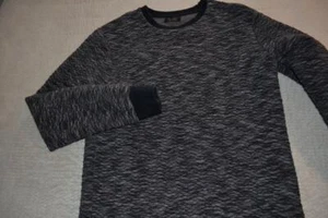 38822 Zara Man Sweater Crewneck Pullover Textured Blue Size Medium Adult Mens - Picture 1 of 8