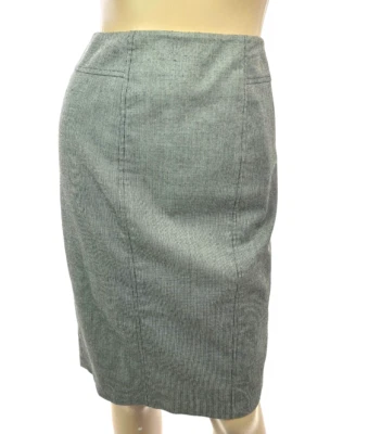 Falda lápiz recta Peter Nygard talla 8P blanco y negro poliéster/rayón/spandex Foto 1 de 4