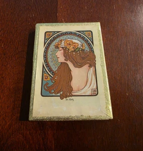 Antioch Bookplates Original Box - Art Nouveau Woman Ex Libris Labels 50 Pcs. - Picture 1 of 3