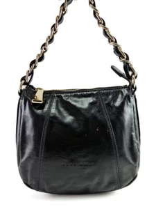 Coccinelle Black Leather Chain Handbag - Picture 1 of 9