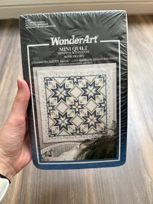 WonderArt Mini Quilt Kit Stamped Cross Stitch 'Starburst'  Grandmacore 36" X 36" - Image 1 of 3