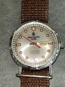 Vintage Refurbished Henri Sandoz  & Fils 17 Jewels Incabloc Swiss  Watch - Picture 1 of 12